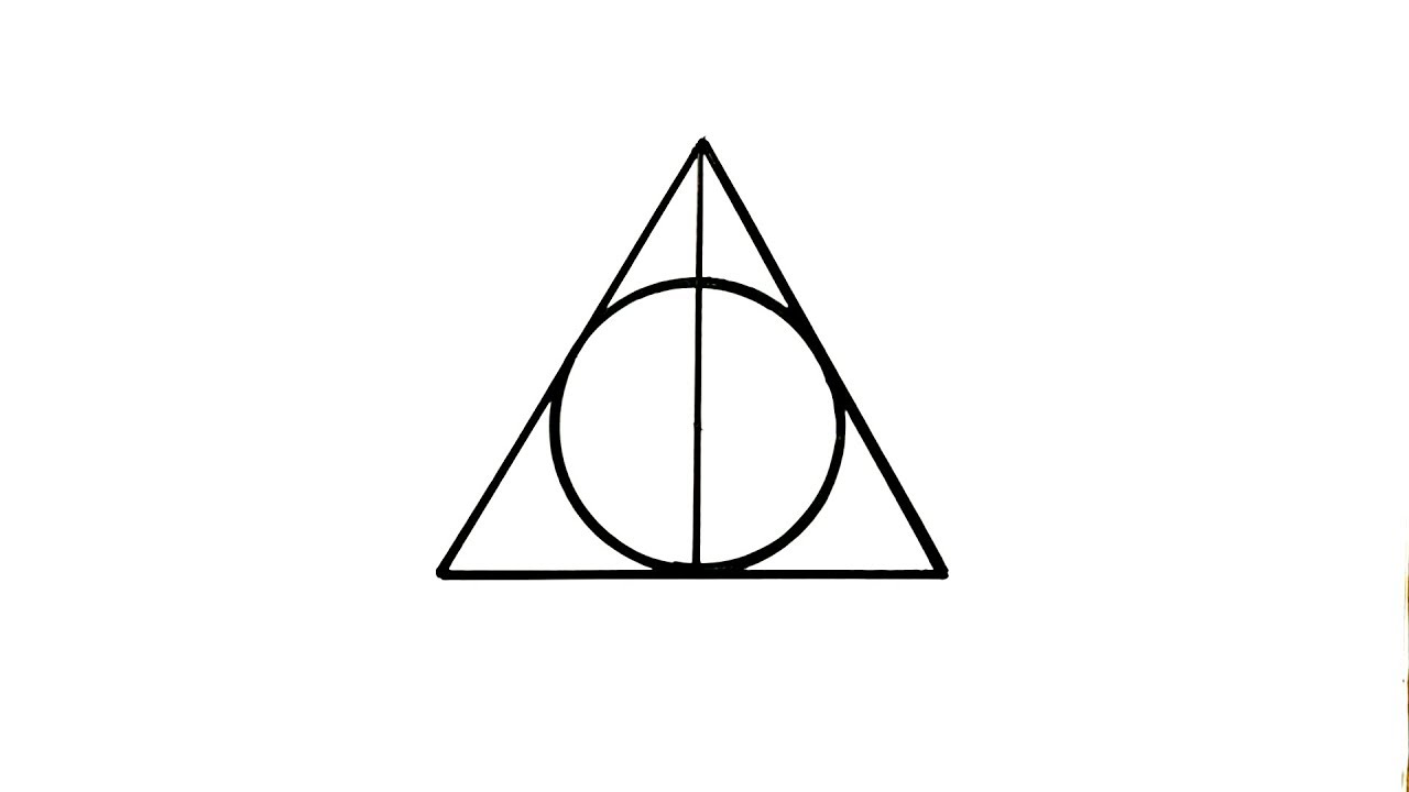 Harry Potter Deathly Hallows Symbol Drawing at