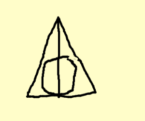 300x250 Deathly Hallows Symbol From Harry Potter Drawing - Harry Potter Deathly Hallows Symbol Drawing