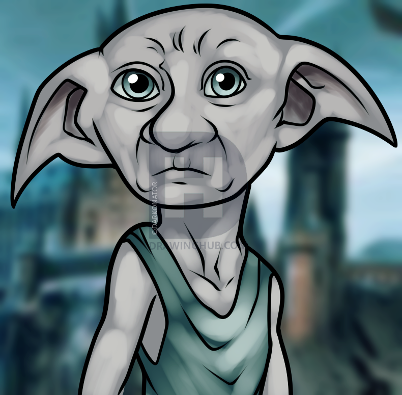 790x775 How To Draw Dobby From Harry Potter, Step - Harry Potter Drawings