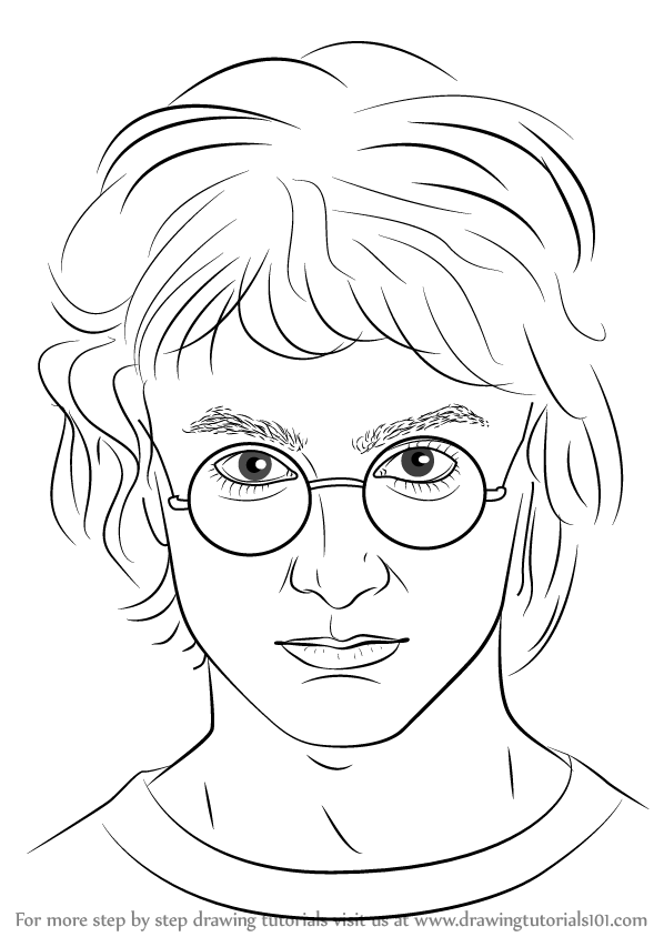 598x844 Learn How To Draw Harry Potter - Harry Potter Drawings