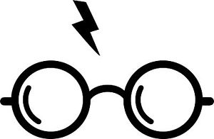 300x196 Harry Potter Scarglasses Vinyl Decal Sticker For Carwindowwall - Harry Potter Glasses Drawing