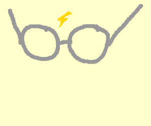 300x250 Harry Potter Glasses And Scar Only Drawing - Harry Potter Glasses Drawing