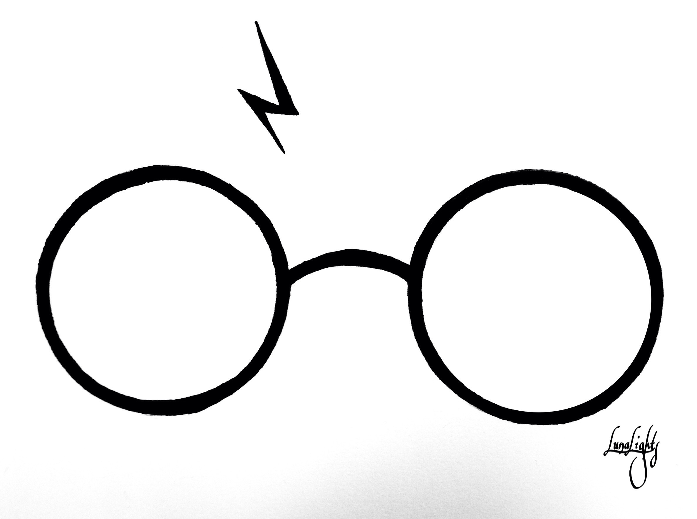 Harry Potter Glasses And Scar Drawing