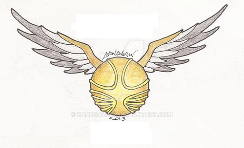 500x304 image about drawing in mi estilo - Harry Potter Golden Snitch Drawing