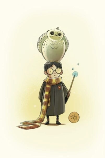 402x604 harry hedwig drawing uploaded - Harry Potter Hedwig Drawing
