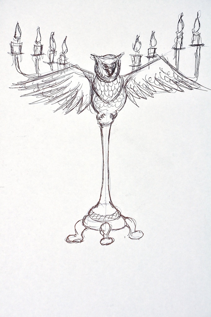 680x1024 Harry Potter Owl Lectern Part - Harry Potter Owl Drawing