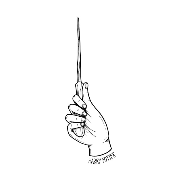 Harry Potter Wand Drawing at PaintingValley.com | Explore collection of