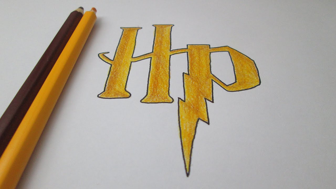 1280x720 How To Draw The Logo Of Harry Potter - Harry Potter Wand Drawing