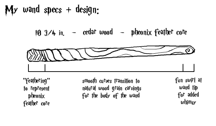 900x529 the making of a wand harry potter cosplay delightfully kristi - Harry Potter Wand Drawing