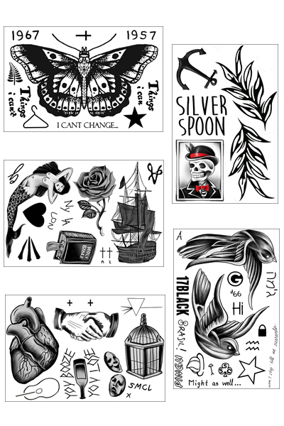 400x600 harry styles temporary tattoo bundle of temporary tattoos - Harry Styles Tattoo Drawing