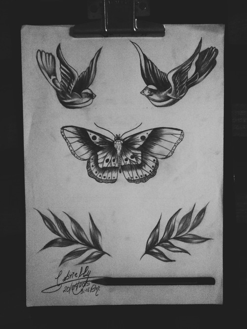 500x667 This Harry Tattoos Is So Pretty On We Heart It - Harry Styles Tattoo Drawing