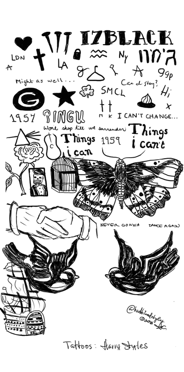 371x750 louis tomlinson tattoos tumblr - Harry Styles Tattoo Drawing