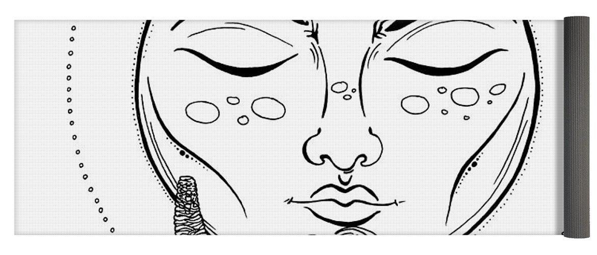 1171x500 harvest moon line drawing yoga mat for sale - Harvest Drawing