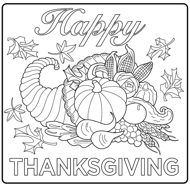 650x635 thanksgiving harvest cornucopia - Harvest Drawing