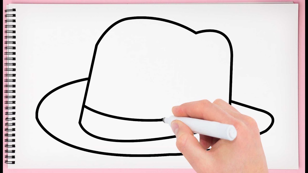 1280x720 How To Draw Hat Step - Hat Drawing