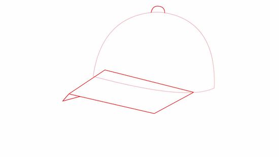 550x309 How To Draw A Baseball Cap Steps - Hat Drawing