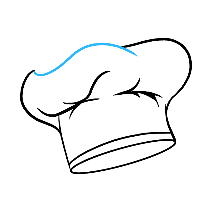 680x678 how to draw a chef hat - Hat Drawing