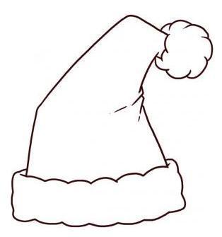 314x335 How To Draw A Santa Claus Hat To Colour - Hat Drawing