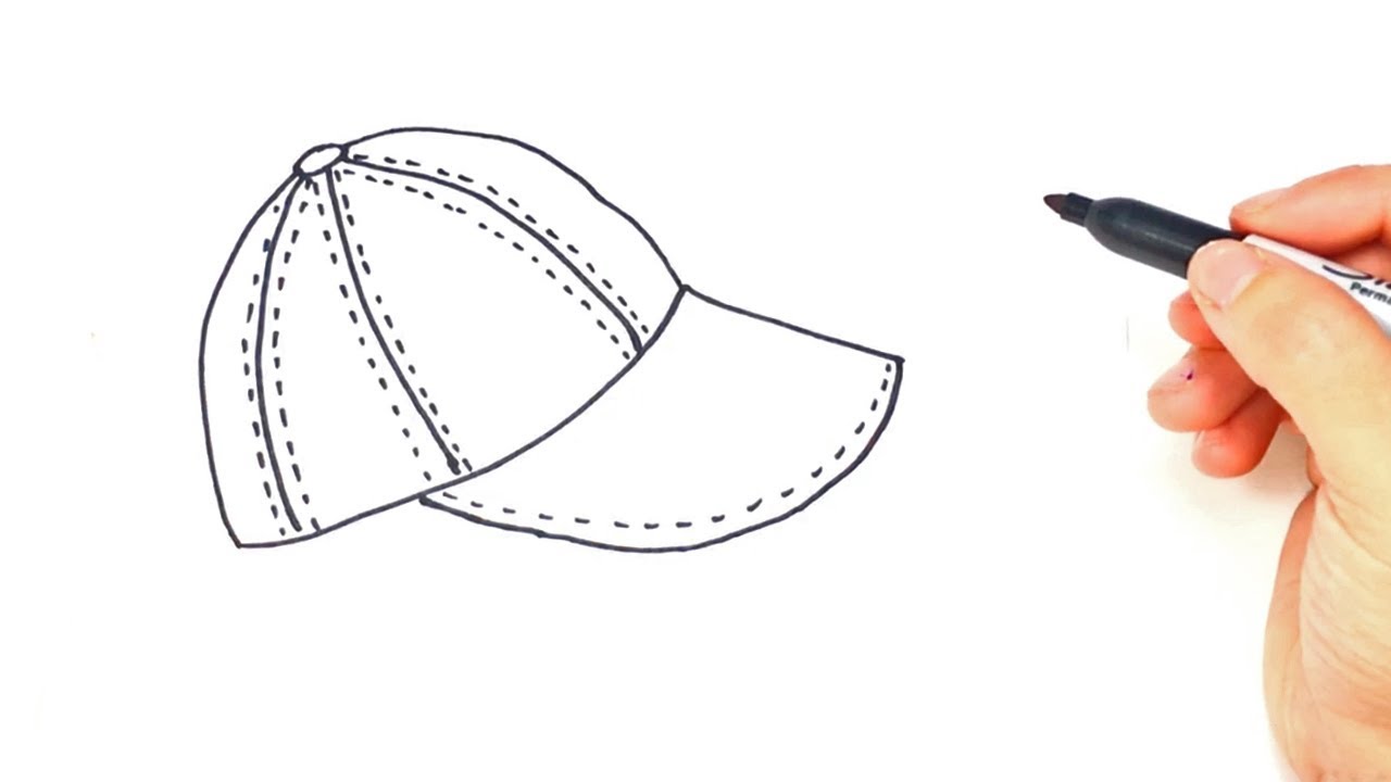 1280x720 How To Draw A Cap Step - Hat Drawing