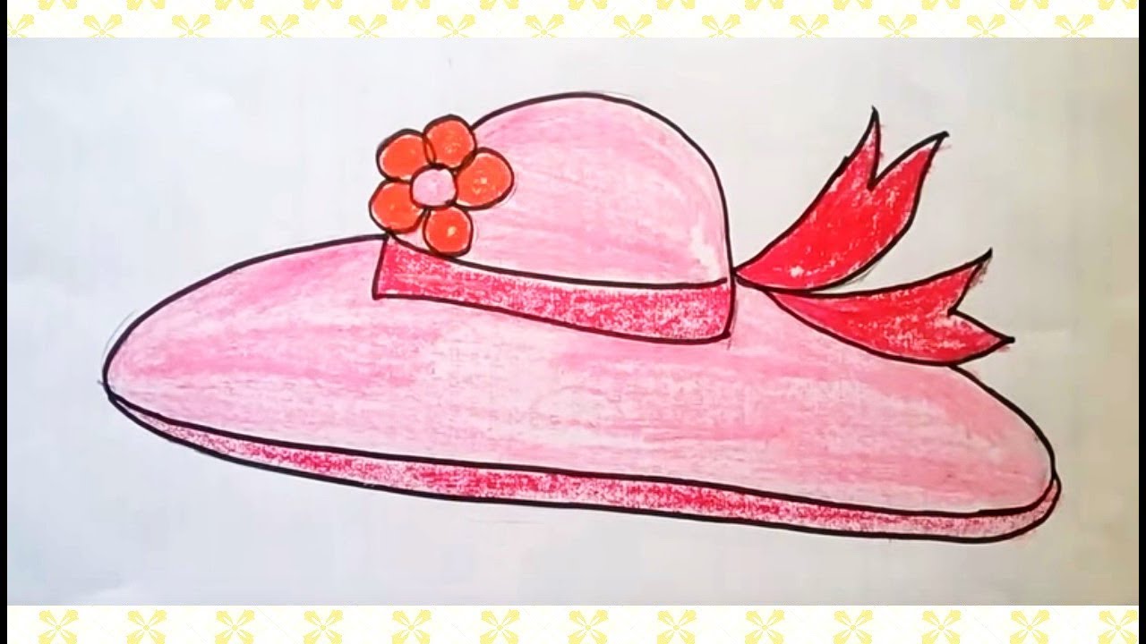 1280x720 How To Draw A Beautiful Hat With Simple Basic Shapes, Step - Hat Drawing