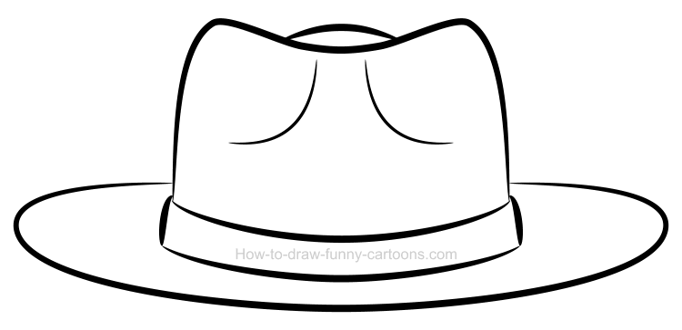 750x363 How To Draw A Clipart Hat - Hat Drawing