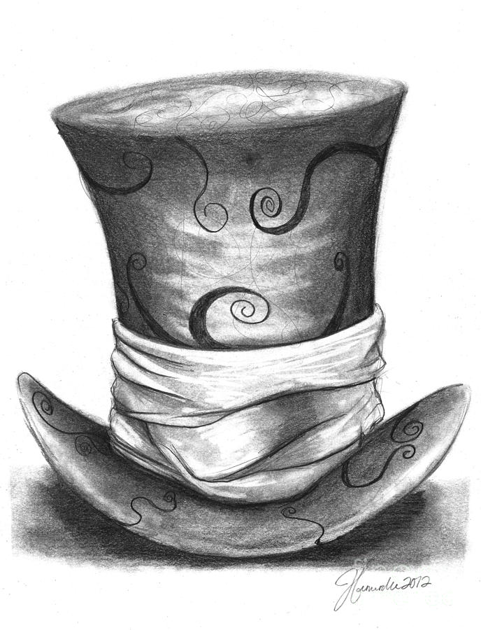 688x900 Mad Hat Drawing - Hat Drawing