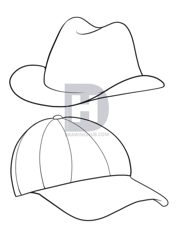 560x720 How To Draw Hats, Step - Hat Drawing