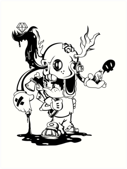 413x549 hatchet drawing black and white art prints - Hatchet Drawing