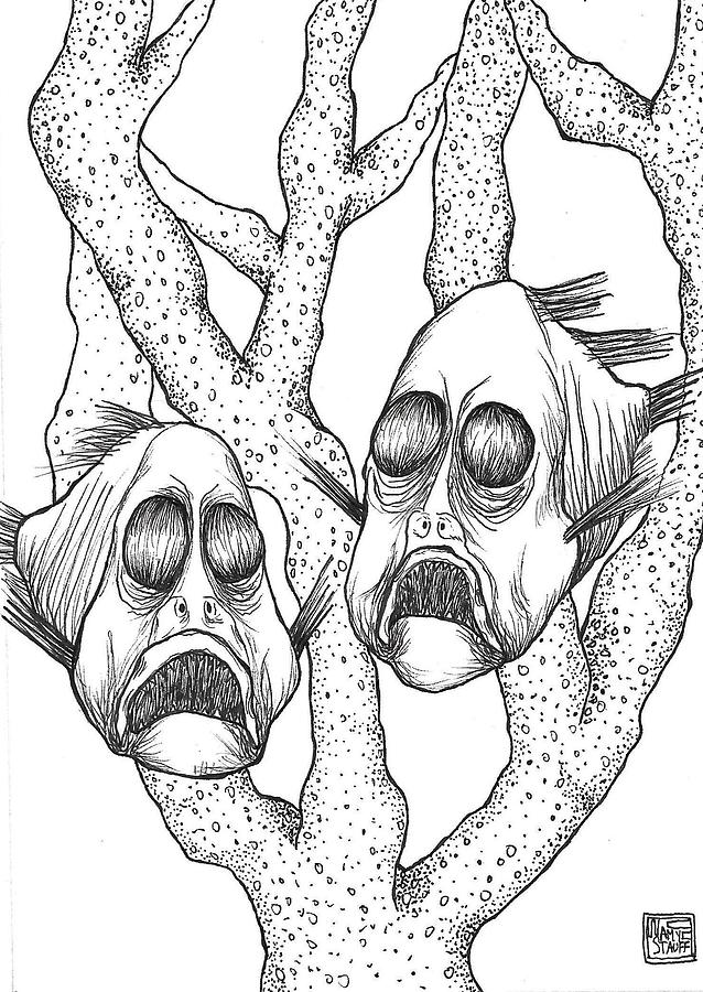 638x900 hatchet fish drawing - Hatchet Drawing