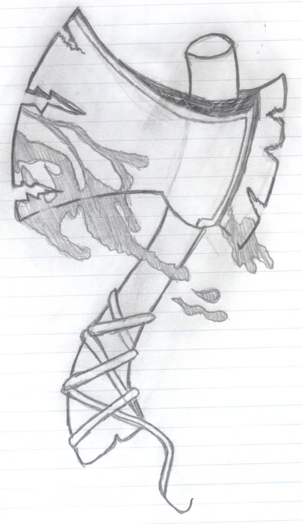 590x1024 hatchetman designs art bloody hatchet drawing image projects - Hatchet Drawing