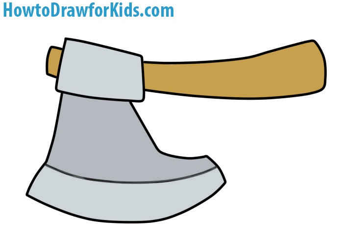 700x501 how to draw an axe for kids how to draw for kids - Hatchet Drawing
