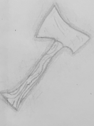 320x427 hatchet drawings on paigeeworld pictures of hatchet - Hatchet Drawing