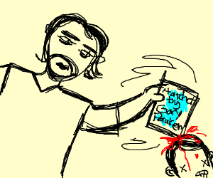 300x250 a man murdering another man with a hatchet drawing - Hatchet Drawing