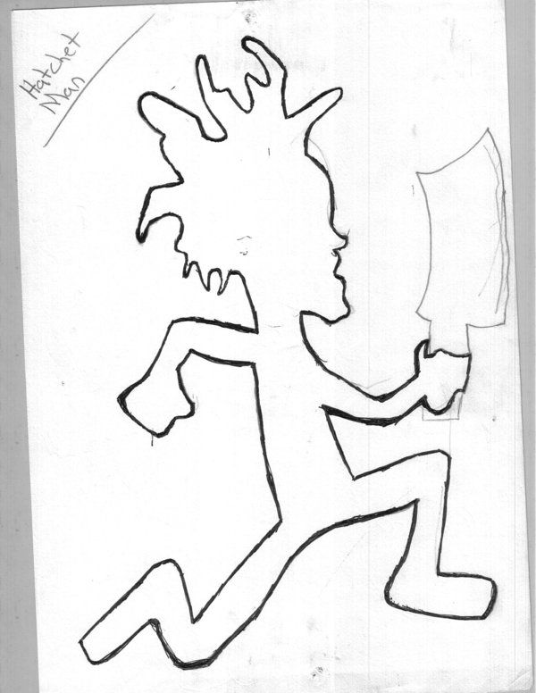 600x776 hatchet man bw - Hatchet Man Drawing