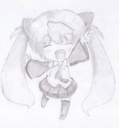 232x250 Hatsune Miku Chibi Drawing - Hatsune Miku Chibi Drawing