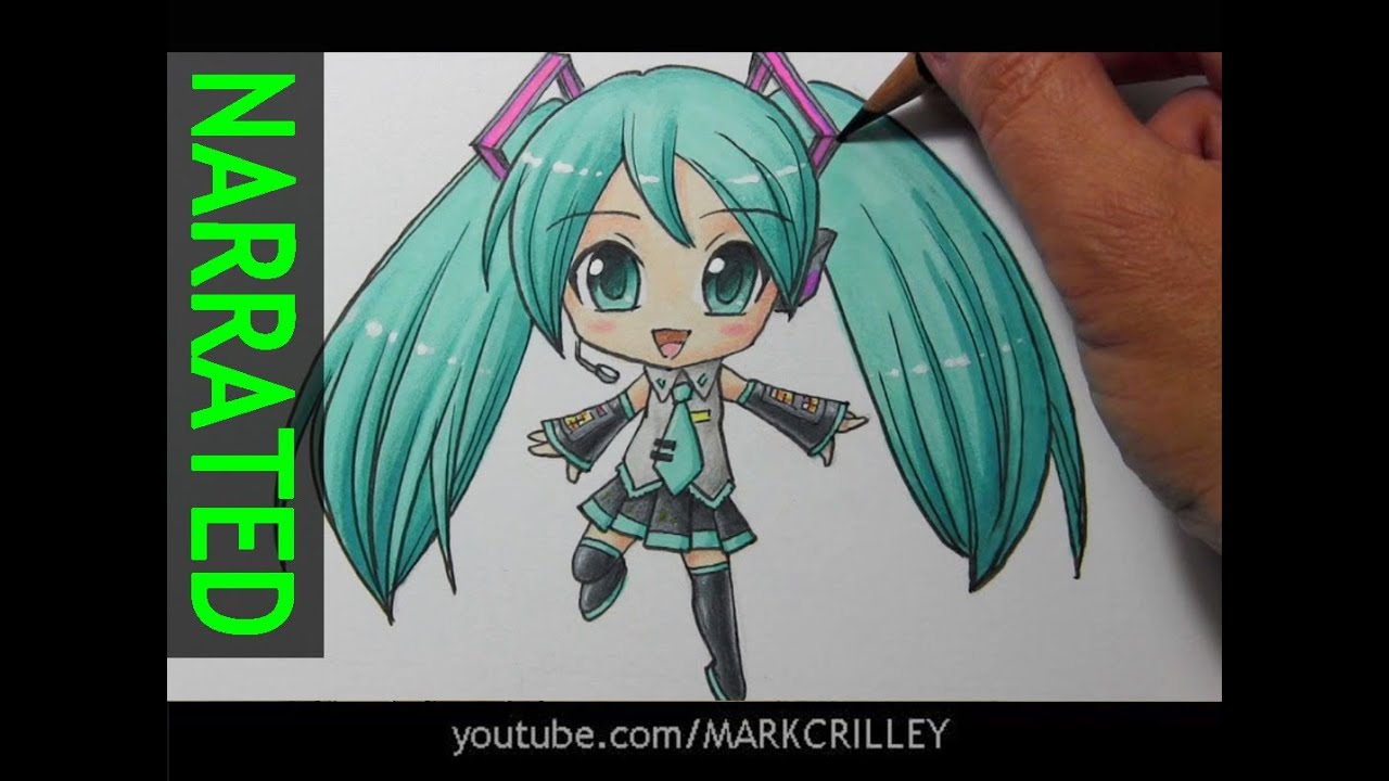 1280x720 How To Draw Chibi Hatsune Miku - Hatsune Miku Chibi Drawing