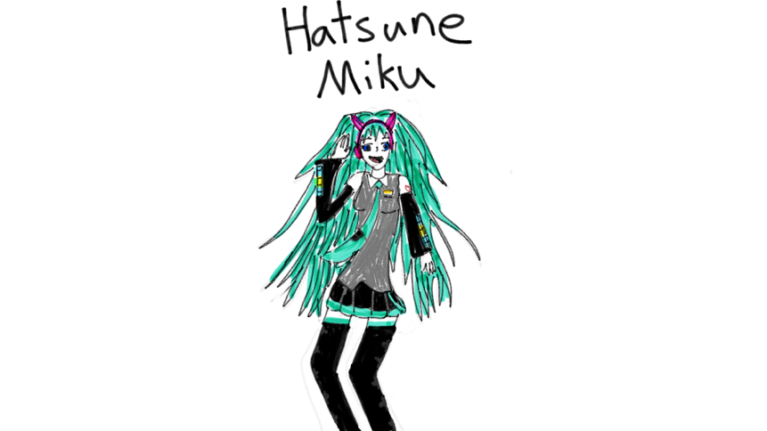 861x484 I Tried To Draw Hatsune Miku If You Don't Know Who She Is I Would - Hatsune Miku Drawing