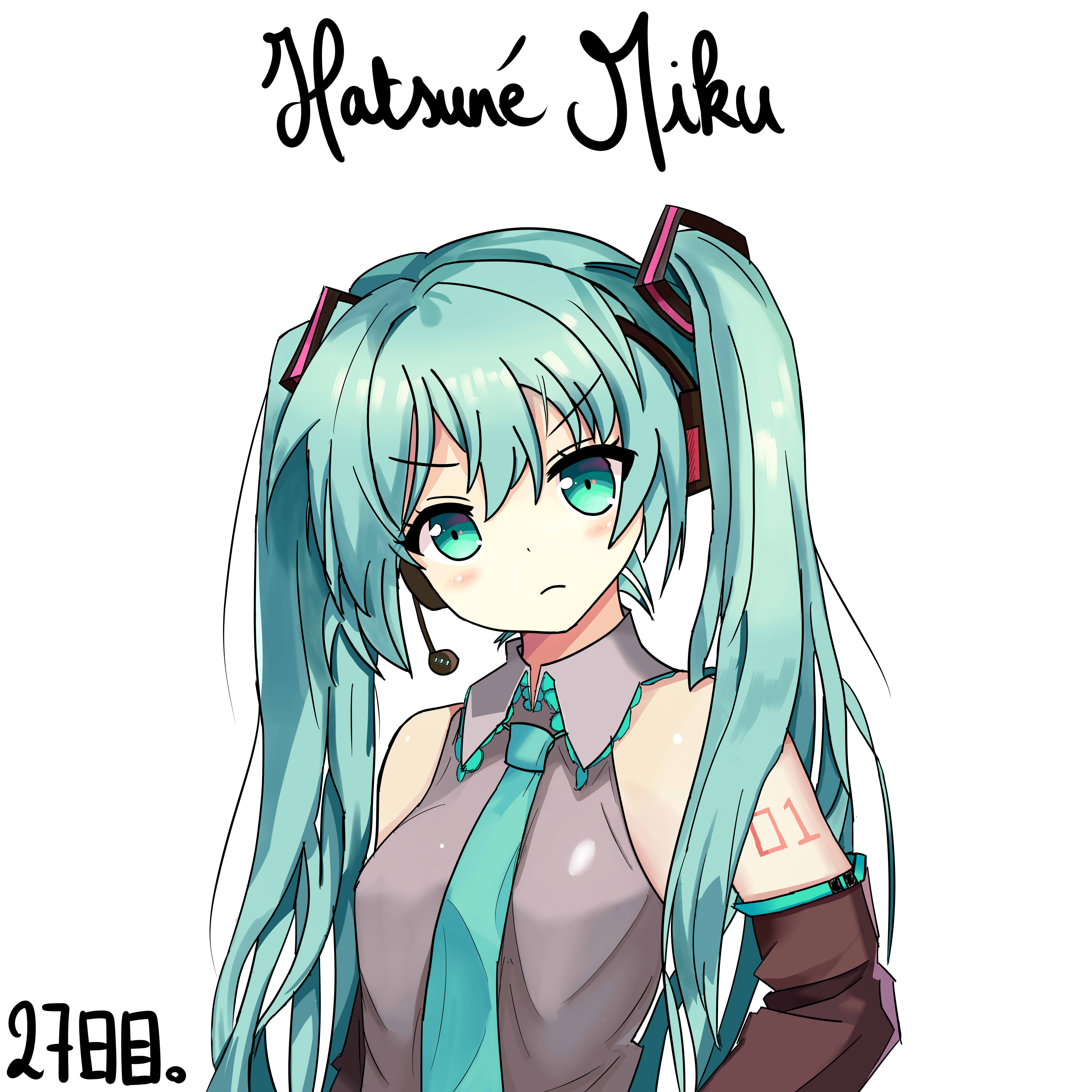 4500x4500 Hatsune Miku Drawing Vocaloid - Hatsune Miku Drawing