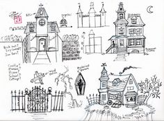 236x175 best haunted house drawing images in haunted house - Haunted Castle Drawing