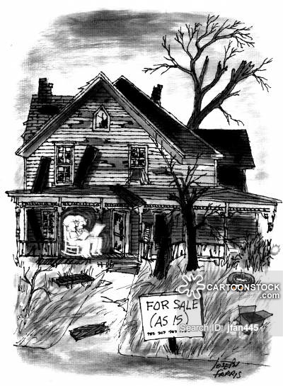 400x545 Haunted House Cartoons And Comics - Haunted House Cartoon Drawing