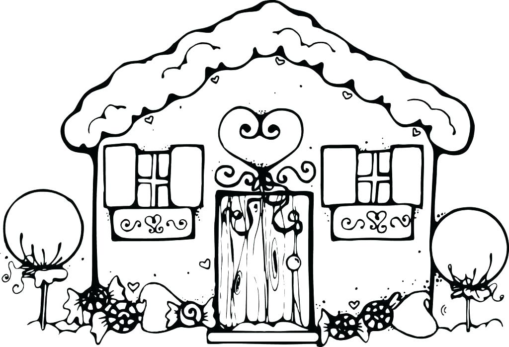 1024x698 Haunted House Drawing For Halloween Coloring Pages Colouring - Haunted House Cartoon Drawing