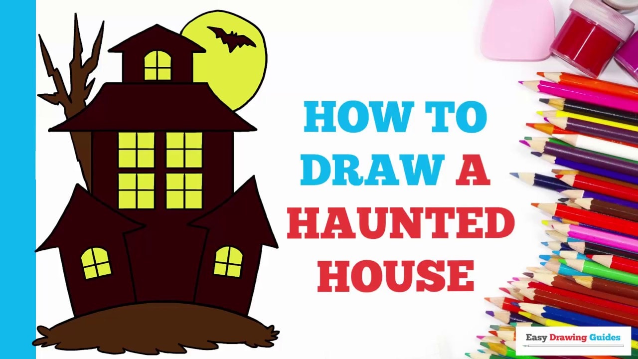 Haunted House Cartoon Drawing at PaintingValley.com | Explore ...