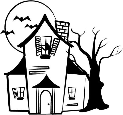 500x467 image result for scary house drawing april haunted house - Haunted House Cartoon Drawing