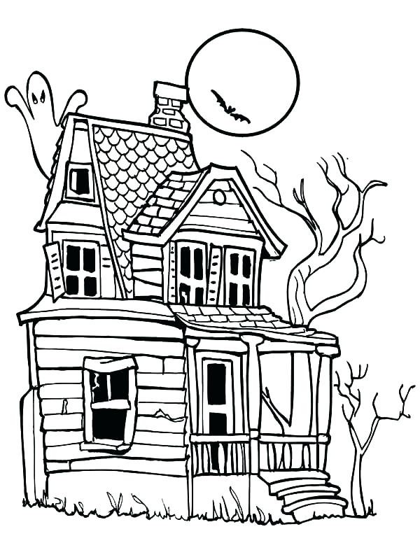 600x776 Haunted House Cartoon - Haunted House Cartoon Drawing