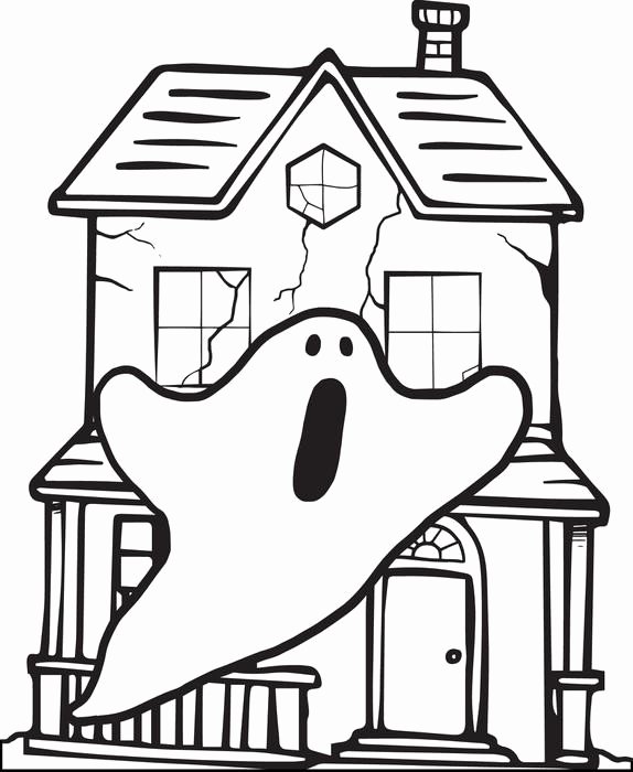 574x700 haunted house coloring pages to print fresh haunted house coloring - Haunted House Drawing For Halloween