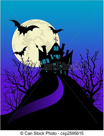 360x470 haunted house flayer vertical halloween flyer with a haunted house - Haunted House Drawing For Halloween