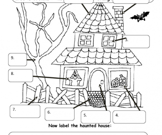 334x278 The Haunted House A Halloween Activity - Haunted House Drawing For Halloween
