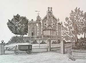 300x218 Haunted House Drawings Fine Art America - Haunted Mansion Drawing