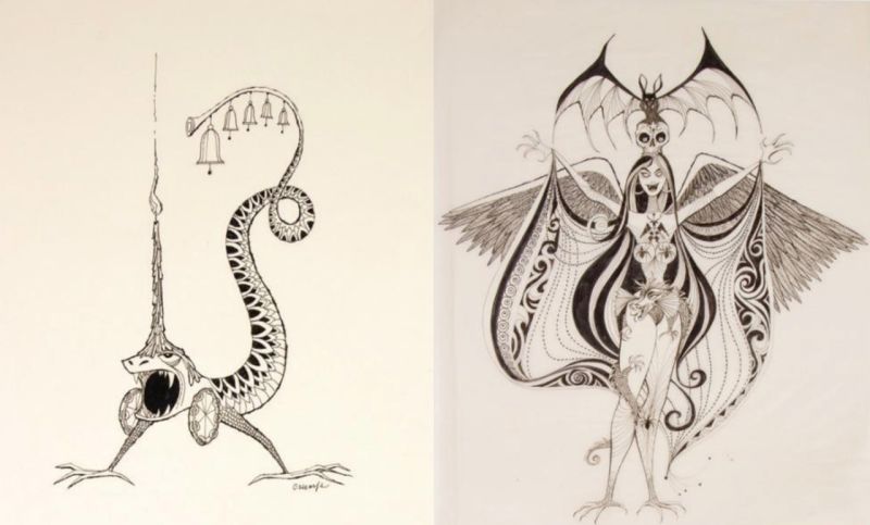 800x483 rare concept art for disneyland's haunted mansion goes up for auction - Haunted Mansion Drawing