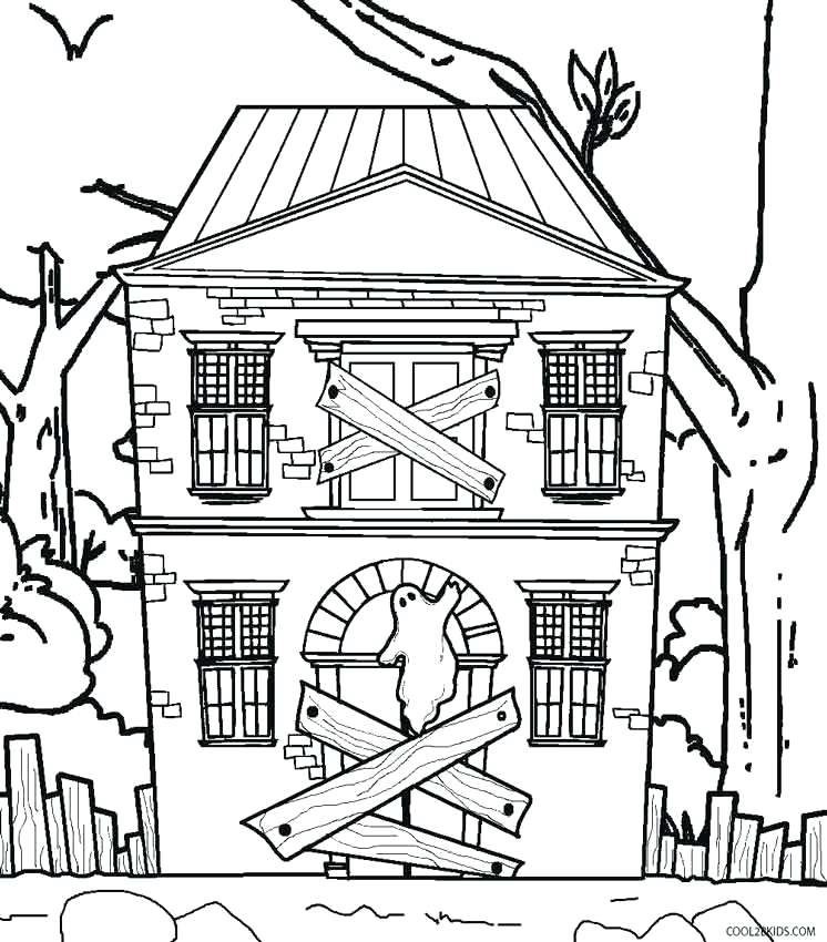 746x850 Haunted House Drawing - Haunted Mansion Drawing